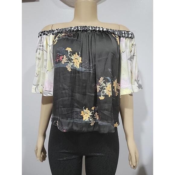 Free People “rockin rochelle” Size S crop Top blouse Of The Shoulders NEW - Picture 2 of 9